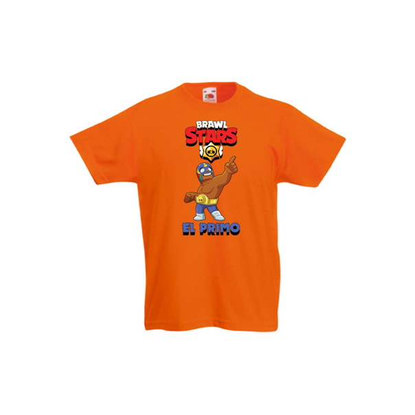 Детска тениска Tralala Brawl Stars El Primo, Оранжев, 5-6 г. - 1