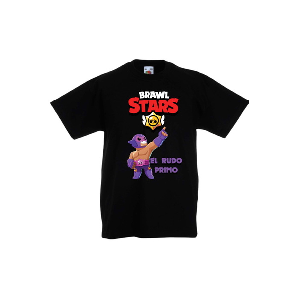 Детска тениска, Tralala, Brawl Stars El Rudo Primo, Черен, 5-6 г. - 1