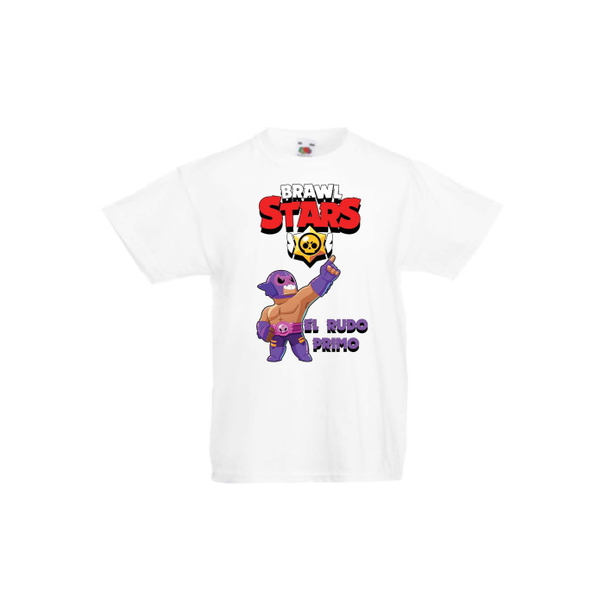 Детска тениска, Tralala, Brawl Stars El Rudo Primo, Бял, 12-13 г. - 1