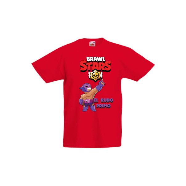 Детска тениска, Tralala, Brawl Stars El Rudo Primo, Червен, 9-11 г. - 1
