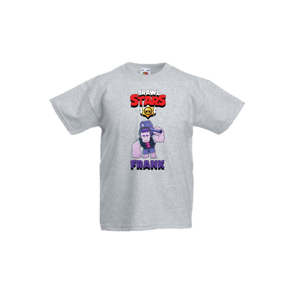 Детска тениска, Tralala, Brawl Stars Frank, Светлосив меланж, 7-8 г. - 1