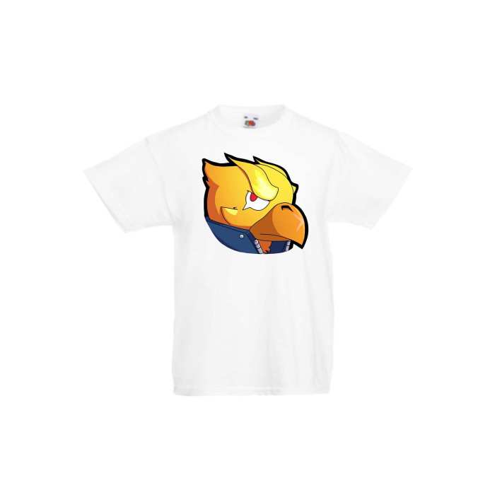 Детска тениска, Tralala, Brawl Stars Golden Crow Head, Бял, 3-4 г. - 1t