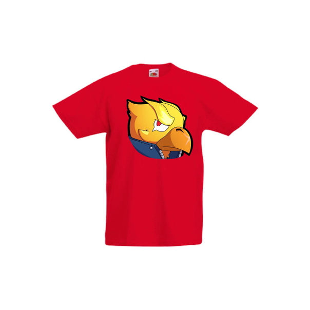 Детска тениска Tralala Brawl Stars Golden Crow Head, Червен, 3-4 г. - 1