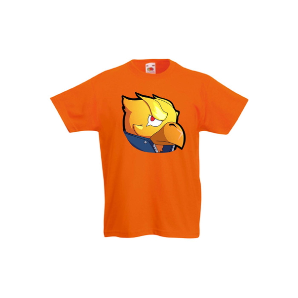 Детска тениска Tralala Brawl Stars Golden Crow Head, Оранжев, 3-4 г. - 1