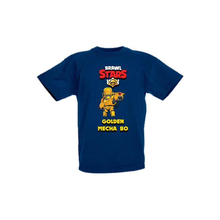 Детска тениска Tralala Brawl Stars Golden Mecha Bo, Тъмносин, 12-13 г. - 1t