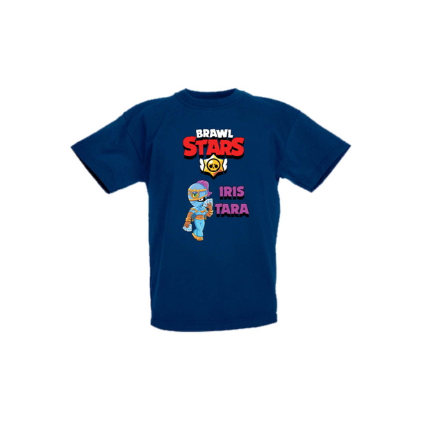 Детска тениска Tralala Brawl Stars Iris, Тъмносин, 9-11 г. - 1