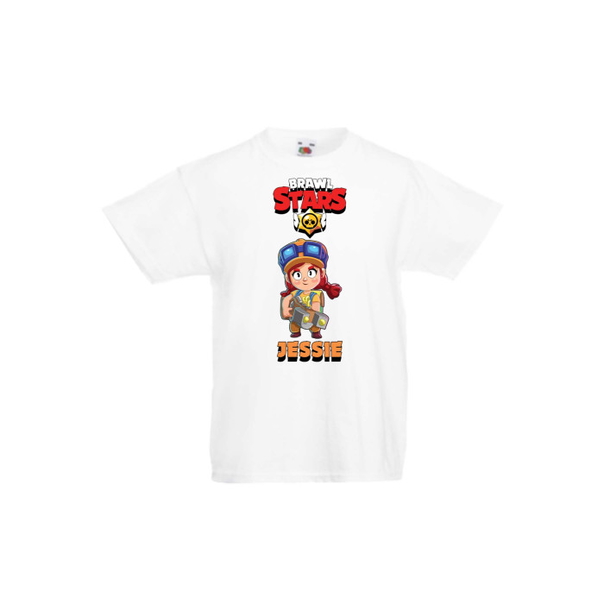 Детска тениска Tralala Brawl Stars Jessie 1, Бял, 12-13 г. - 1