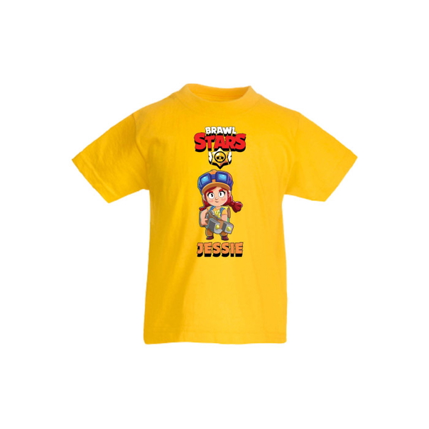 Детска тениска Tralala Brawl Stars Jessie 1, Жълт, 9-11 г. - 1
