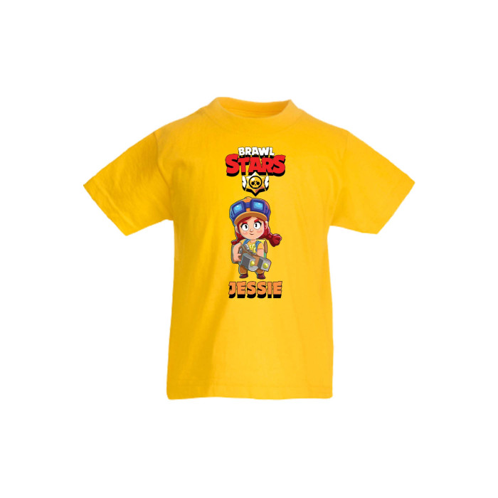 Детска тениска Tralala Brawl Stars Jessie 1, Жълт, 12-13 г. - 1t