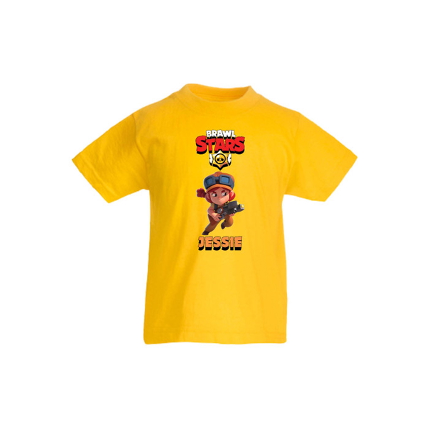 Детска тениска Tralala Brawl Stars Jessie 2, Тъмносин, 9-11 г. - 1