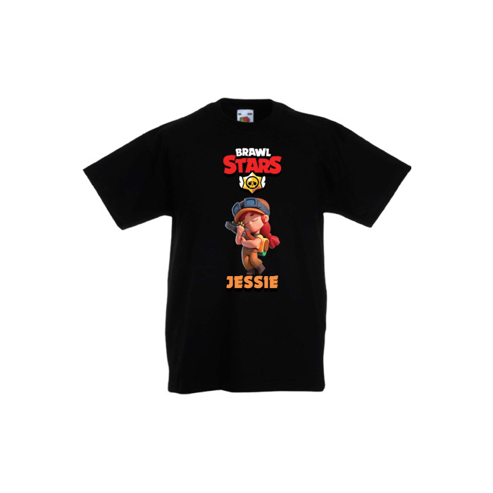 Детска тениска Tralala Brawl Stars Jessie 3, Черен, 9-11 г. - 1t
