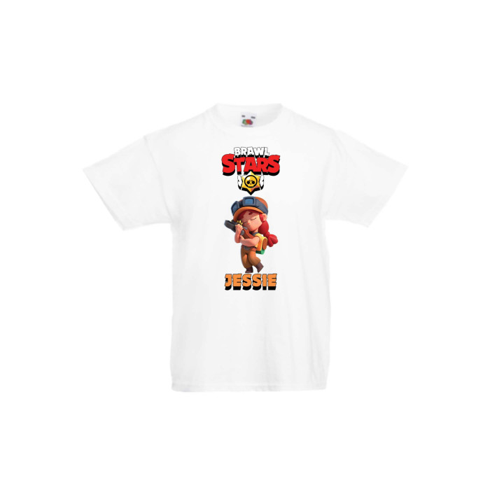 Детска тениска Tralala Brawl Stars Jessie 3, Бял, 5-6 г. - 1t