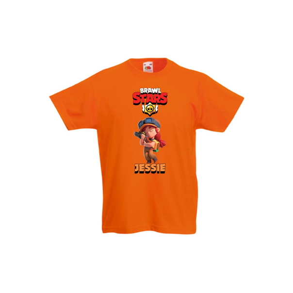 Детска тениска Tralala Brawl Stars Jessie 3, Оранжев, 7-8 г. - 1