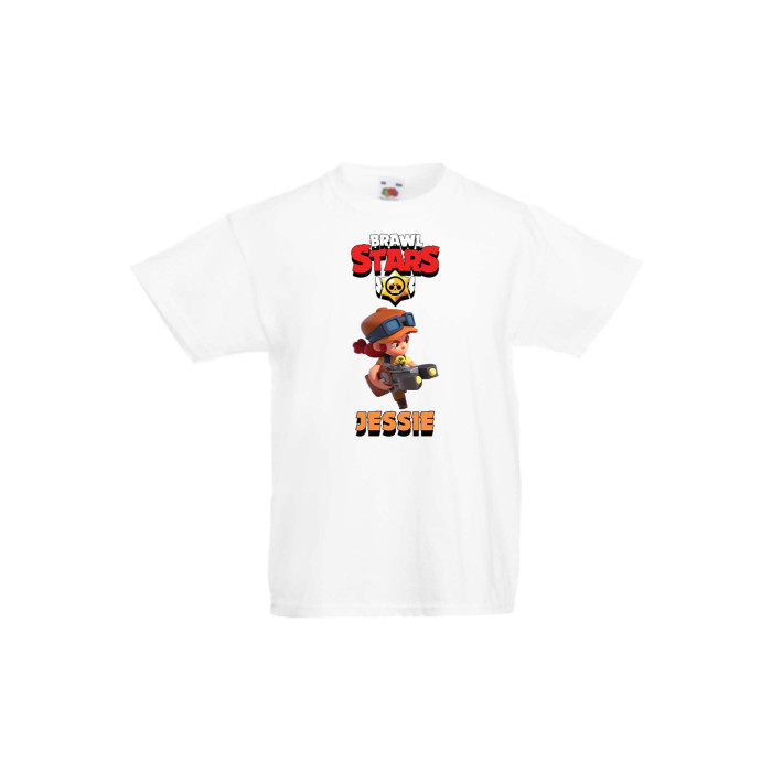 Детска тениска Tralala Brawl Stars Jessie 4, Бял, 7-8 г. - 1t