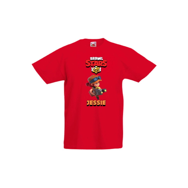 Детска тениска Tralala Brawl Stars Jessie 4, Червен, 7-8 г. - 1
