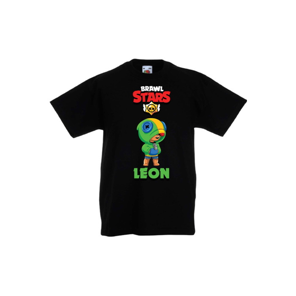 Детска тениска, Tralala, Brawl Stars Leon, Черен, 9-11 г. - 1