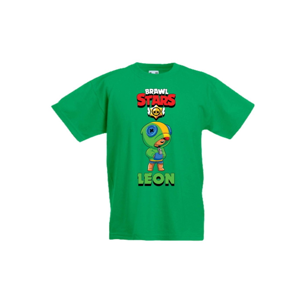 Детска тениска, Tralala, Brawl Stars Leon, Зелен, 5-6 г. - 1