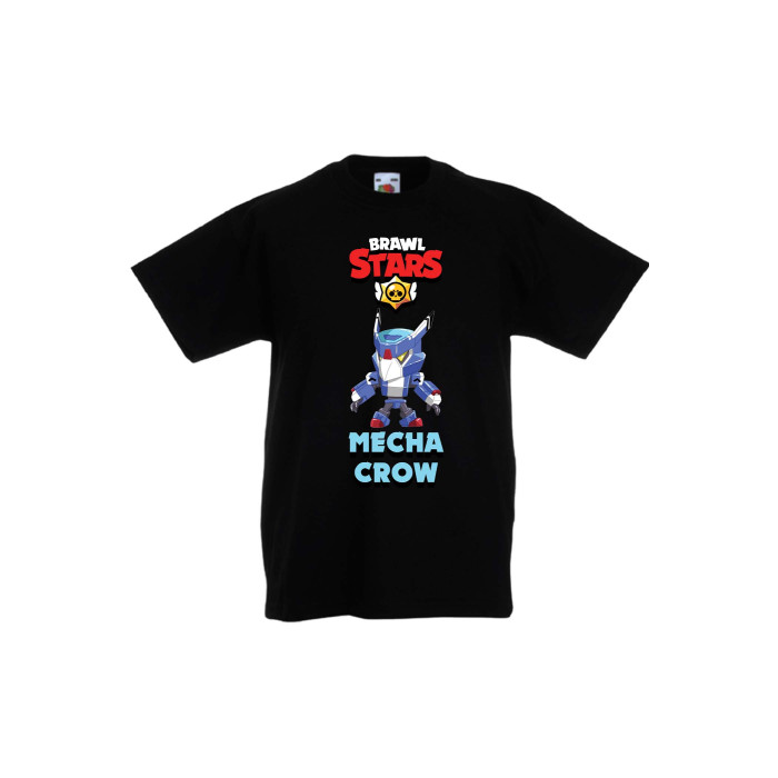 Детска тениска, Tralala, Brawl Stars Mecha Crow, Черен, 7-8 г. - 1t