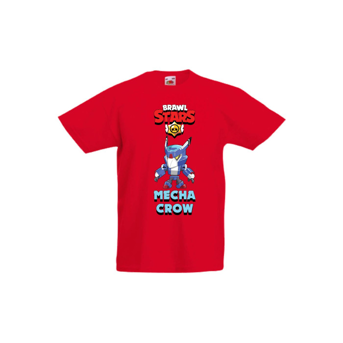 Детска тениска, Tralala, Brawl Stars Mecha Crow, Червен, 3-4 г. - 1t