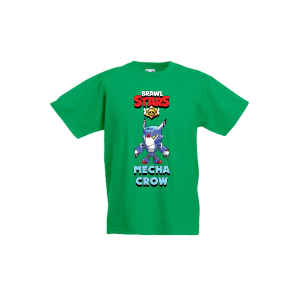 Детска тениска, Tralala, Brawl Stars Mecha Crow, Зелен, 12-13 г. - 1