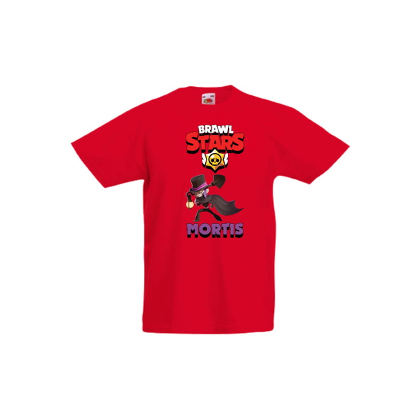 Детска тениска, Tralala, Brawl Stars Mortis 1, Червен, 12-13 г. - 1