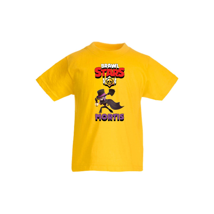 Детска тениска, Tralala, Brawl Stars Mortis 1, Жълт, 3-4 г. - 1t