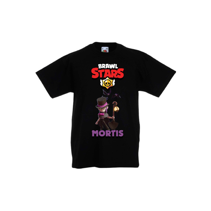 Детска тениска, Tralala, Brawl Stars Mortis 2, Черен, 7-8 г. - 1t