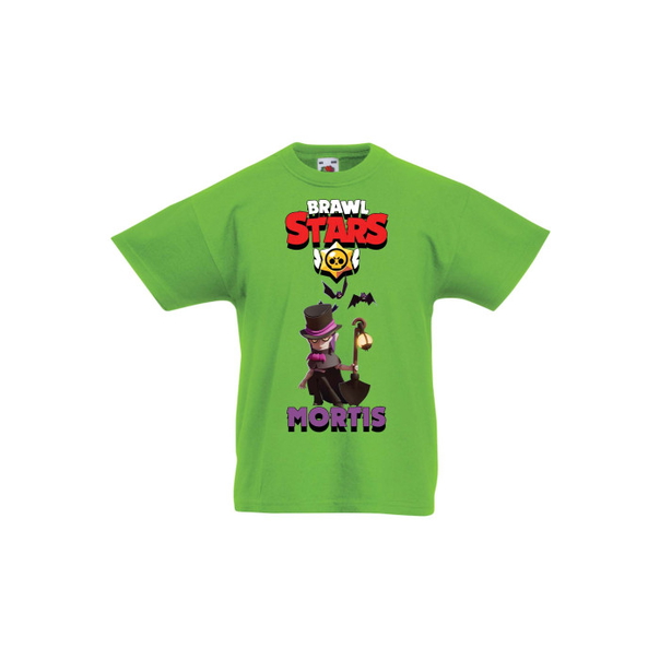 Детска тениска, Tralala, Brawl Stars Mortis 2, Зелена мента, 12-13 г. - 1
