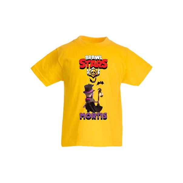 Детска тениска, Tralala, Brawl Stars Mortis 2, Жълт, 12-13 г. - 1
