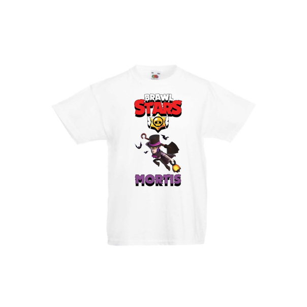 Детска тениска, Tralala, Brawl Stars Mortis 3, Бял, 9-11 г. - 1