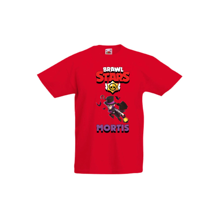 Детска тениска, Tralala, Brawl Stars Mortis 3, Червен, 9-11 г. - 1t