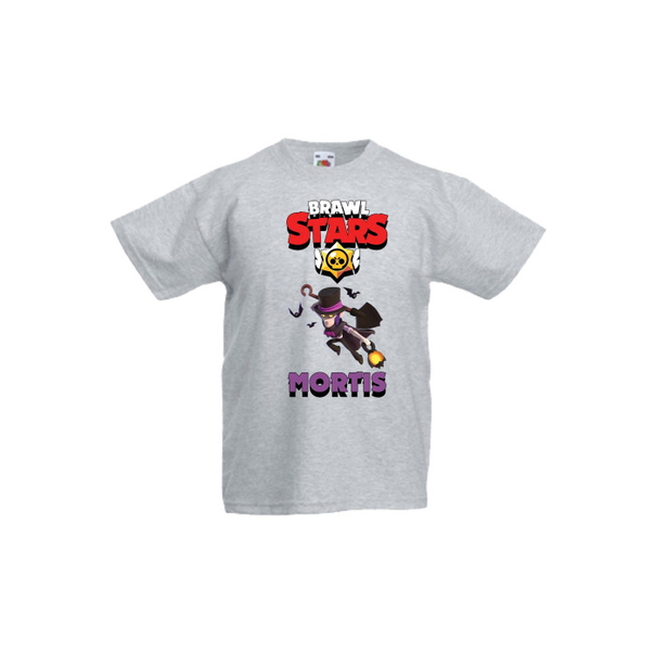 Детска тениска, Tralala, Brawl Stars Mortis 3, Светлосив меланж, 5-6 г. - 1