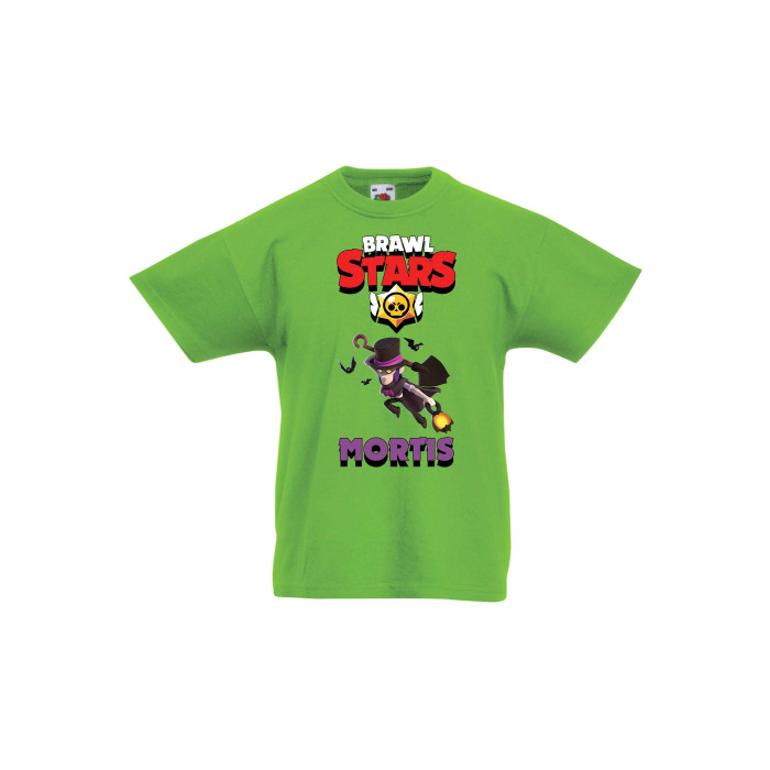 Детска тениска, Tralala, Brawl Stars Mortis 3, Зелена мента, 3-4 г. - 1t