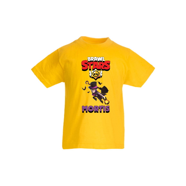 Детска тениска, Tralala, Brawl Stars Mortis 3, Жълт, 3-4 г. - 1