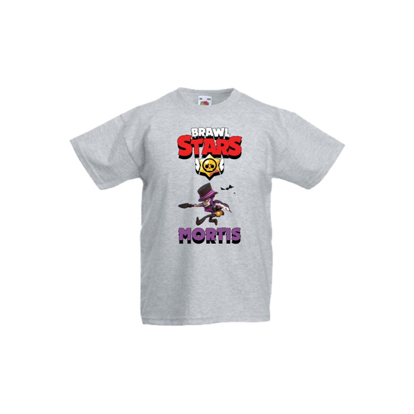 Детска тениска, Tralala, Brawl Stars Mortis 4, Светлосив меланж, 5-6 г. - 1