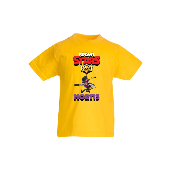 Детска тениска, Tralala, Brawl Stars Mortis 4, Жълт, 12-13 г. - 1t