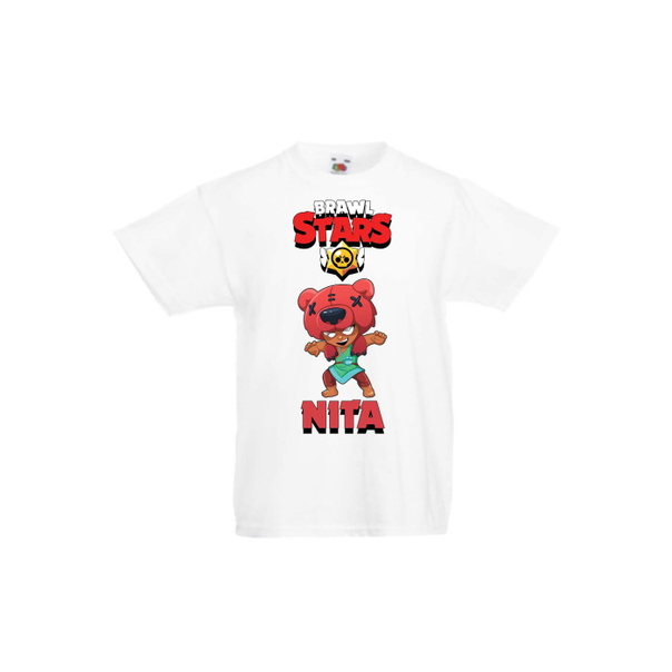 Детска тениска, Tralala, Brawl Stars Nita 1, Бял, 3-4 г. - 1