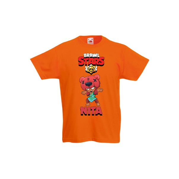 Детска тениска, Tralala, Brawl Stars Nita 1, Оранжев, 3-4 г. - 1