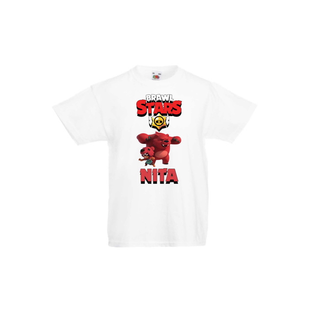 Детска тениска, Tralala, Brawl Stars Nita 2, Бял, 9-11 г. - 1