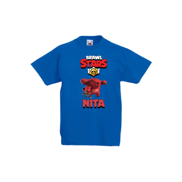 Детска тениска, Tralala, Brawl Stars Nita 2, Син, 9-11 г. - 1