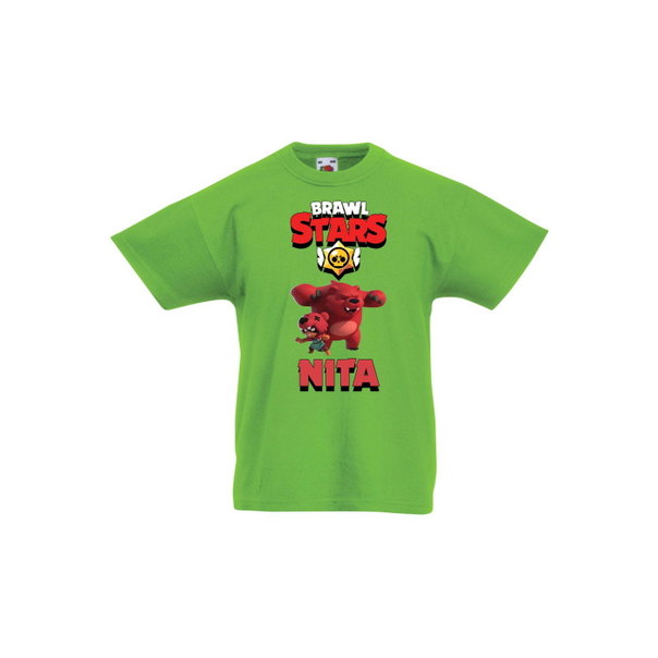 Детска тениска, Tralala, Brawl Stars Nita 2, Зелена мента, 5-6 г. - 1