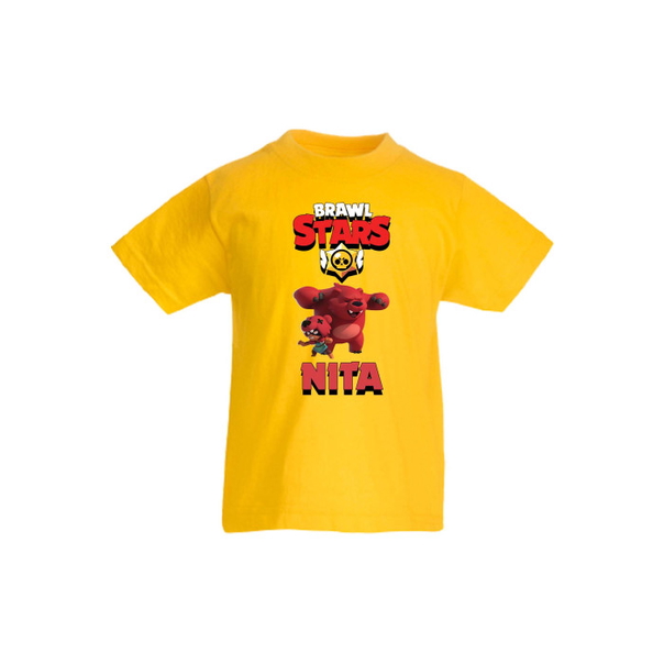 Детска тениска, Tralala, Brawl Stars Nita 2, Жълт, 7-8 г. - 1