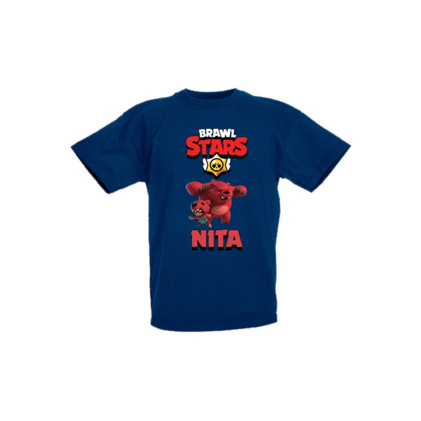 Детска тениска, Tralala, Brawl Stars Nita 2, Тъмносин, 9-11 г. - 1