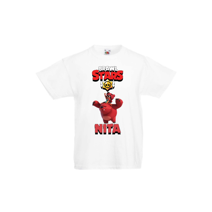 Детска тениска, Tralala, Brawl Stars Nita 3, Бял, 5-6 г. - 1t