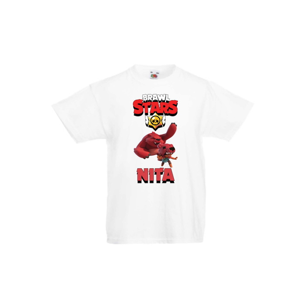 Детска тениска, Tralala, Brawl Stars Nita 4, Бял, 3-4 г. - 1
