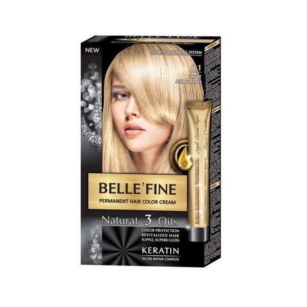 Крем-боя за коса Belle`Fine № 8.1 - светъл пепелно-рус - 1
