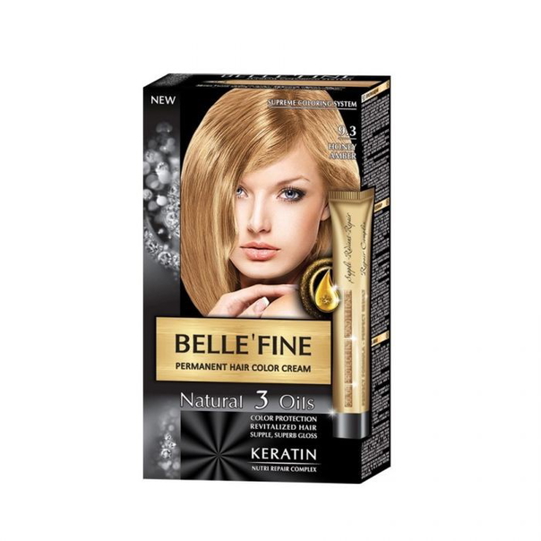 Крем-боя за коса Belle`Fine № 9.3 - меден кехлибар - 1