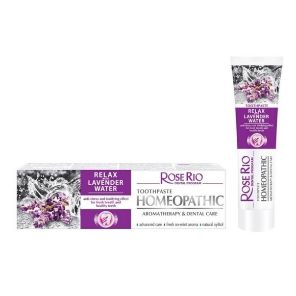 Хомеопатична паста за зъби Rose Rio Relax, 65 ml - с органична Лавандулова вода - 1