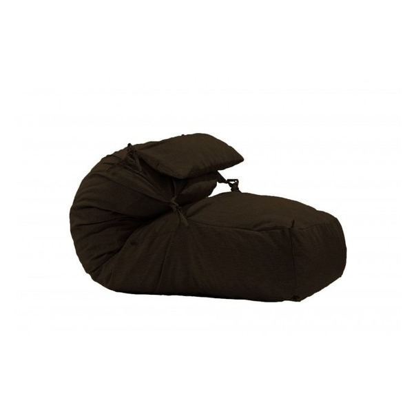 Комплект Pufrelax, пуф легло и декоративна възглавница, 500л. Yoga XL, Dark Chocolate, Перящ се калъф, Пълнеж с микс от мемори пяна и дунапрен, Гама Premium - 1
