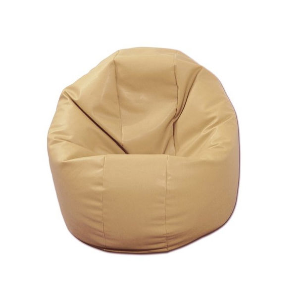 Пуф Pufrelax, за деца, 190л., Relaxo - Beige, PU кожа, Пълнеж от Полистиролни перли - 1